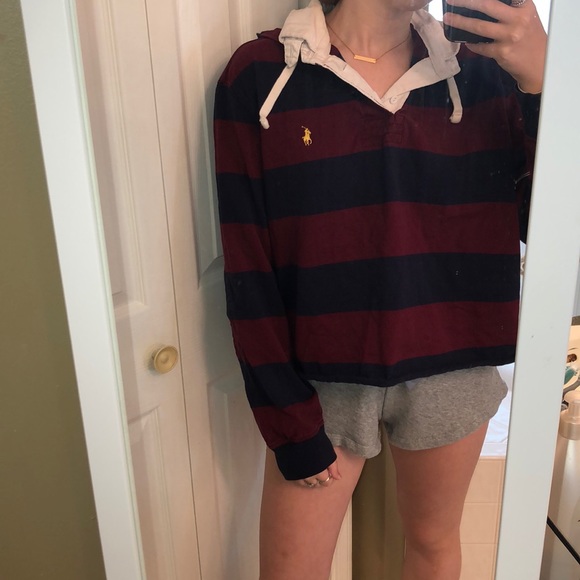 ralph lauren cropped rugby shirt